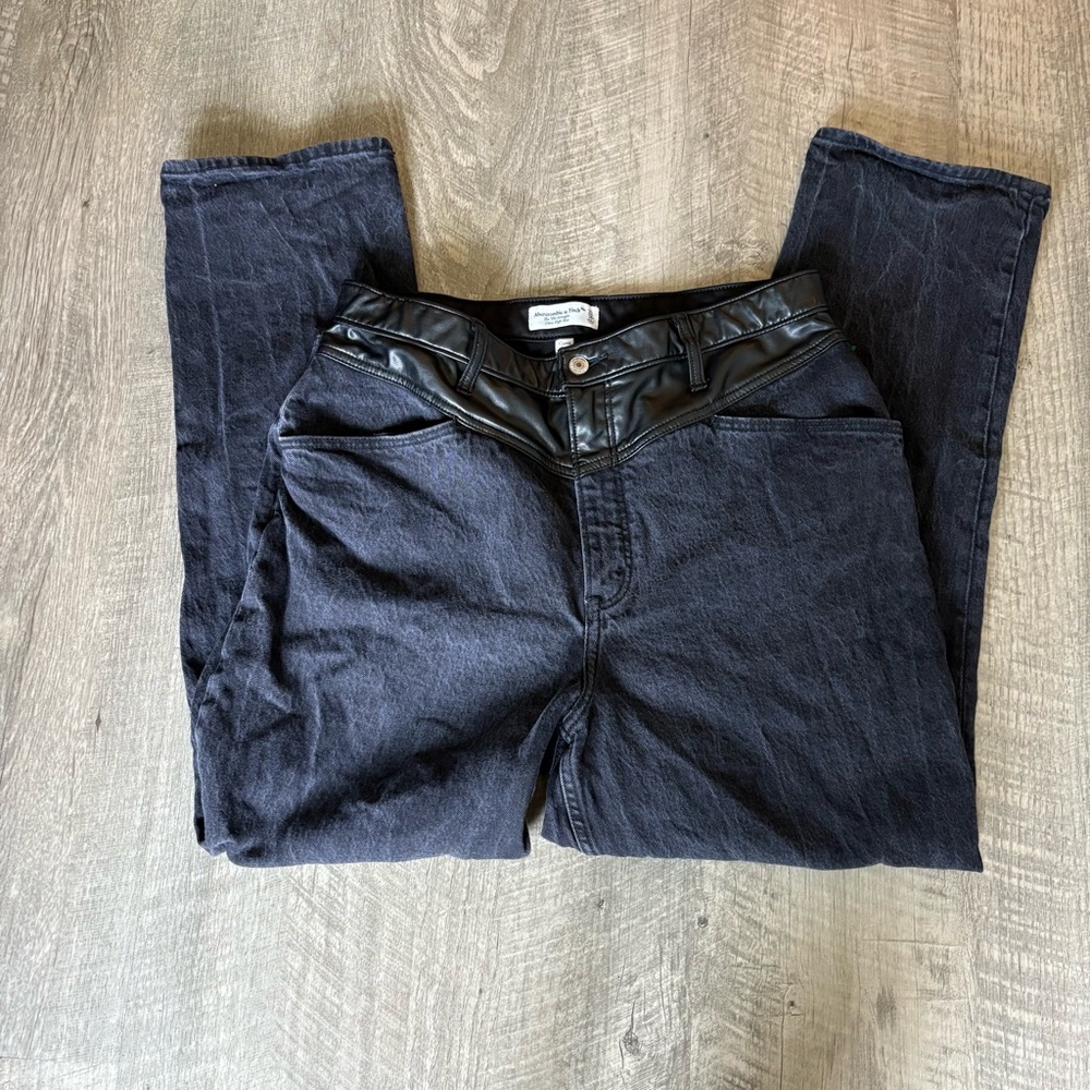 Abercrombie & Fitch Womens High Rise Straight Leg Jeans Size 16